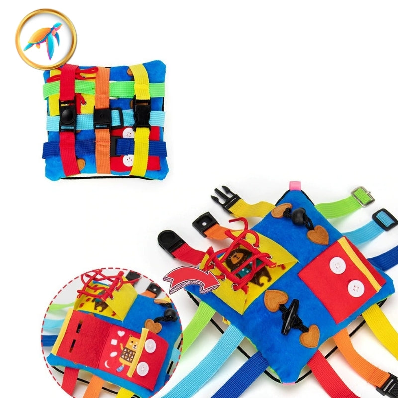 Busy board bébé Planche d'activité 3D Montessori de dextérité Bolsa™