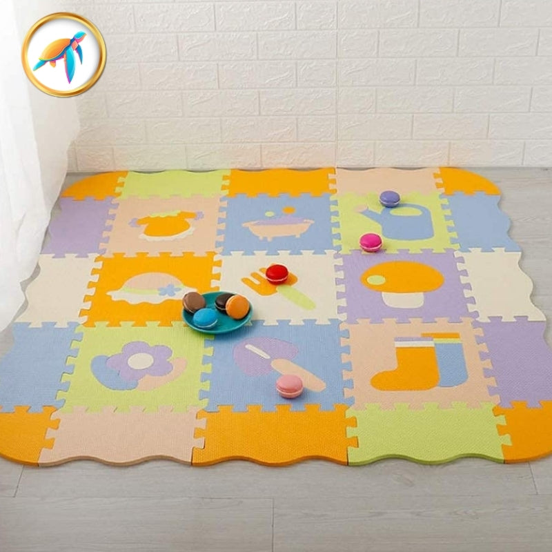 Tapis de jeu bébé en mousse Kidea Campagne