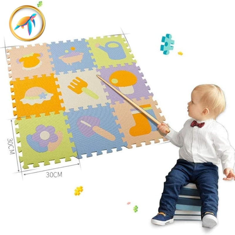 Tapis de jeu bébé en mousse Kidea Campagne