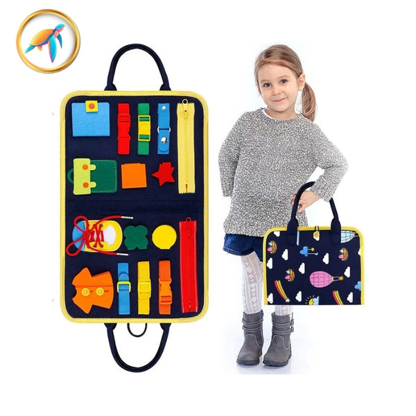 Busy board bébé enfant  | Valise d'activité Montessori Maleta™
