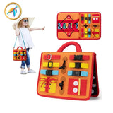 Busy board bébé Valise d'activité Montessori Maleta™ Orange
