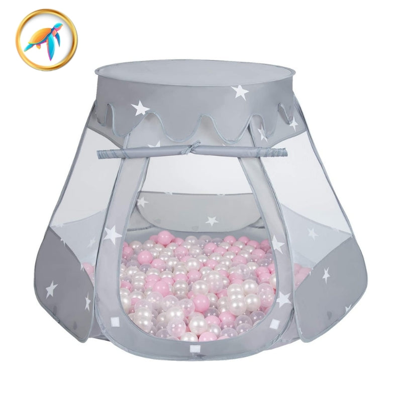 Tente à Balle Bébé Grise Domea™ perle rose transparent