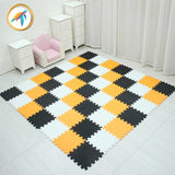 Tapis de motricité bébé beige orange noir